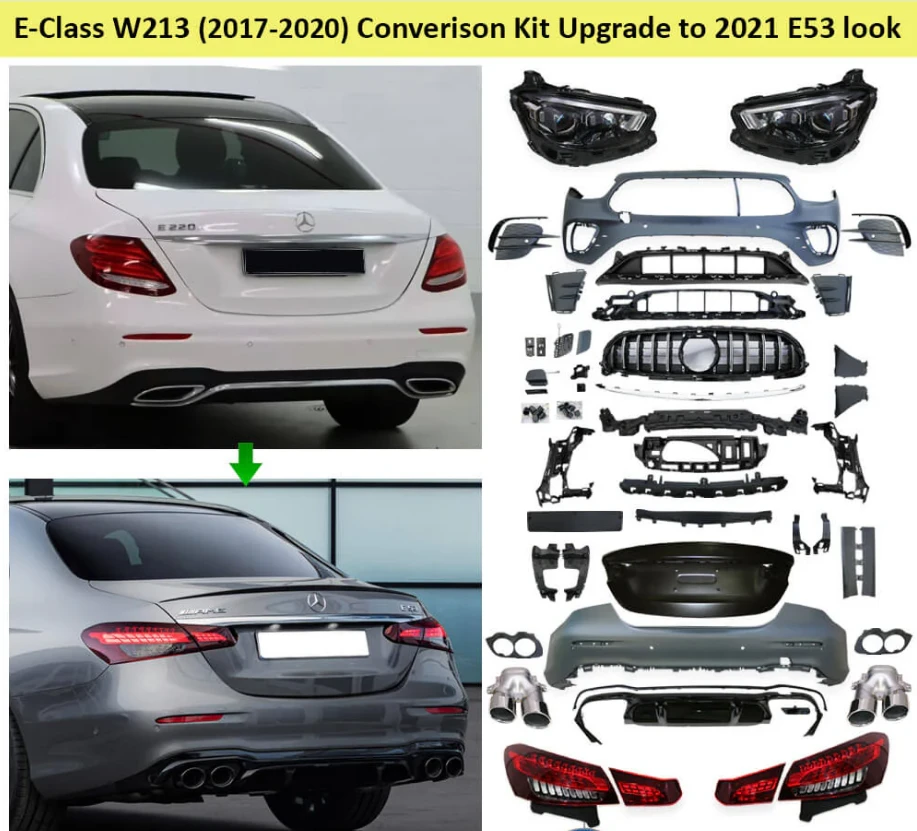 Mercedes E-Class W213 (2017-2020), Body Kit Upgrade to 2021 AMG E53 Look
